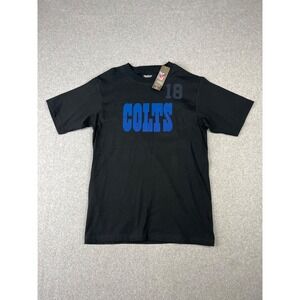 Indianapolis Colts Shirt Mens M Black Reebok Short Sleeve Peyton Manning‎ 18